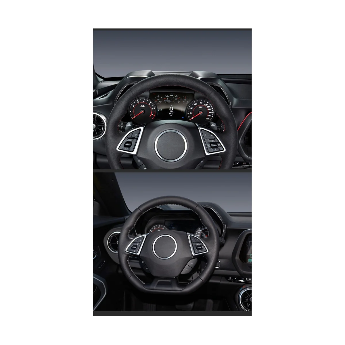 

Наклейка на раму автомобильной приборной панели из настоящего углеродного волокна, аксессуары для интерьера Chevrolet Camaro 2016-2022 (красный УГЛЕРОДНЫЙ)