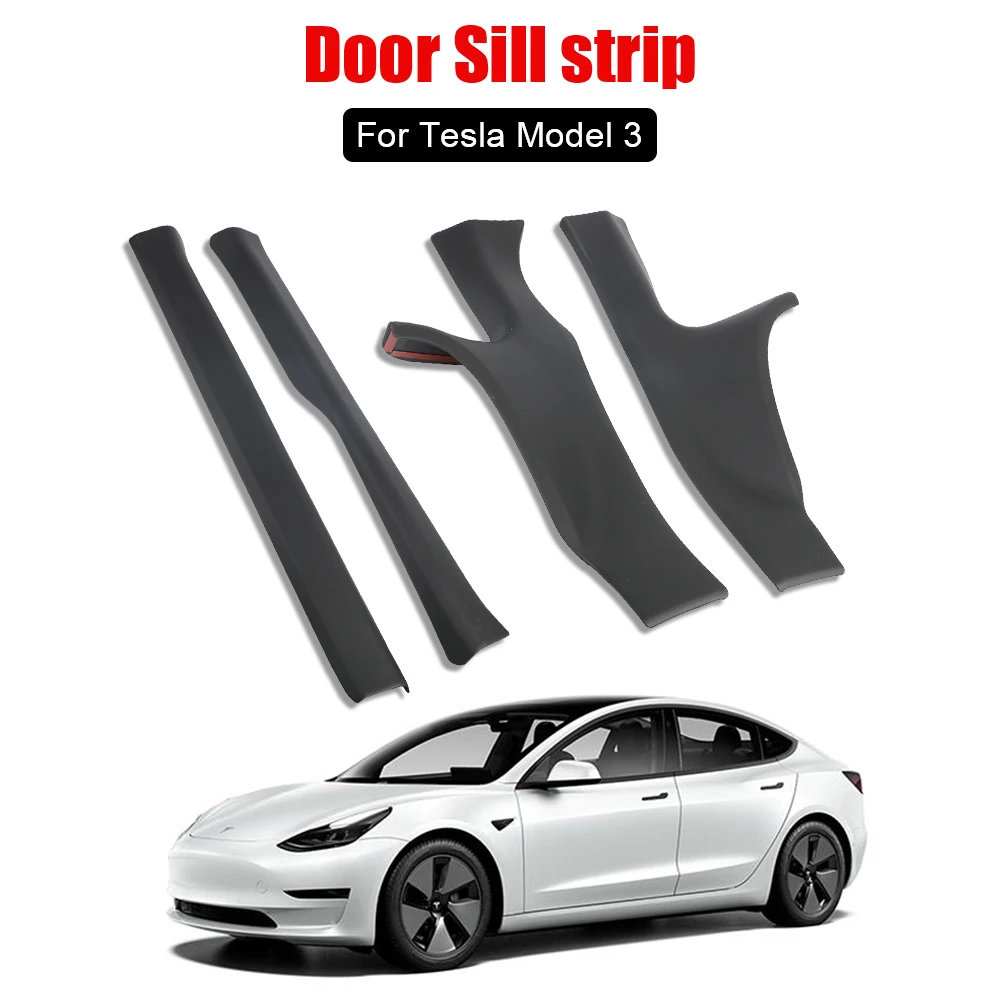 

Накладка на порог передней и задней двери, протектор на порог автомобиля, защитные накладки на пороги из ТПЭ, АБС-пластик, боковая панель, крыло для Tesla Model 3