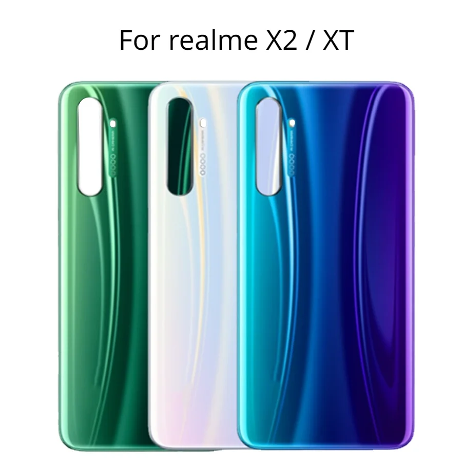 

For OPPO Realme X2 Back Battery Cover XT Housing Door Glass Case Replacement For realme X2 XT Battery Cover