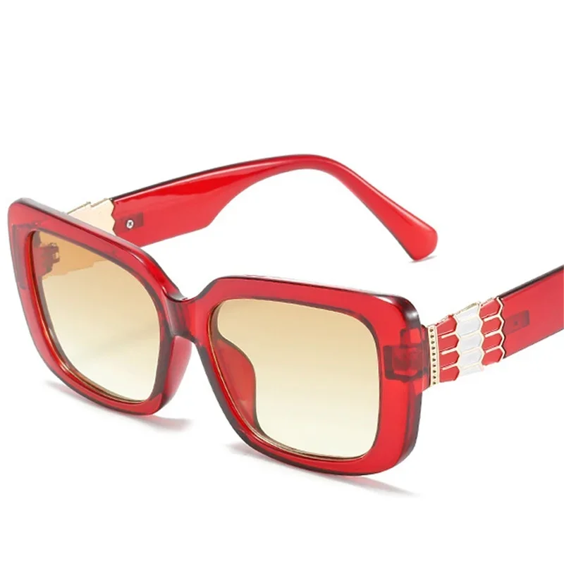 Роскошные женские солнцезащитные очки в стиле ретро прямоугольной формы модные