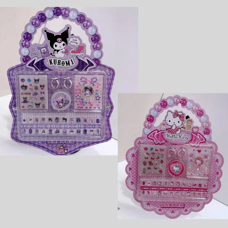 Новые детские наклейки для ногтей Sanrio Hello Kitty Kuromi diy милые игрушки подарки