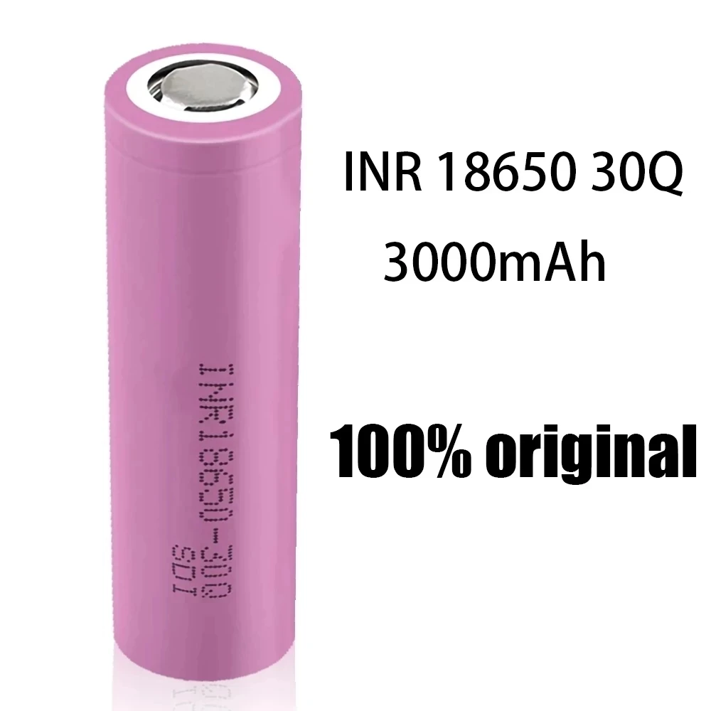 

New INR 18650 battery 3.7V 3000mAh INR18650 30Q li-ion Rechargeable Batteries Hight Power Discharge 30A Larger Current