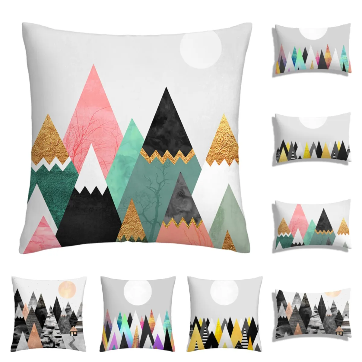 

Mountains and sunrise living room sofa throw pillow cushion cover plush pillowcase throw pillowcase cushion covers 40*40 60x60