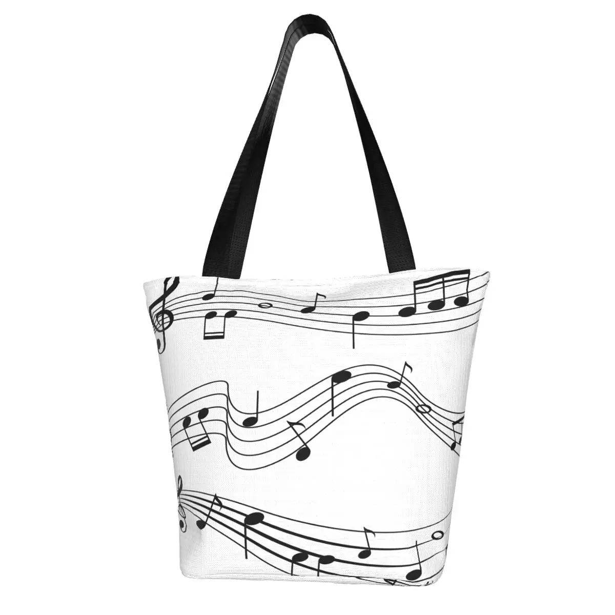 

Music Notes Illustration Bag for Women 2022 Shoulder Bag Casual Tote Female Handbag
