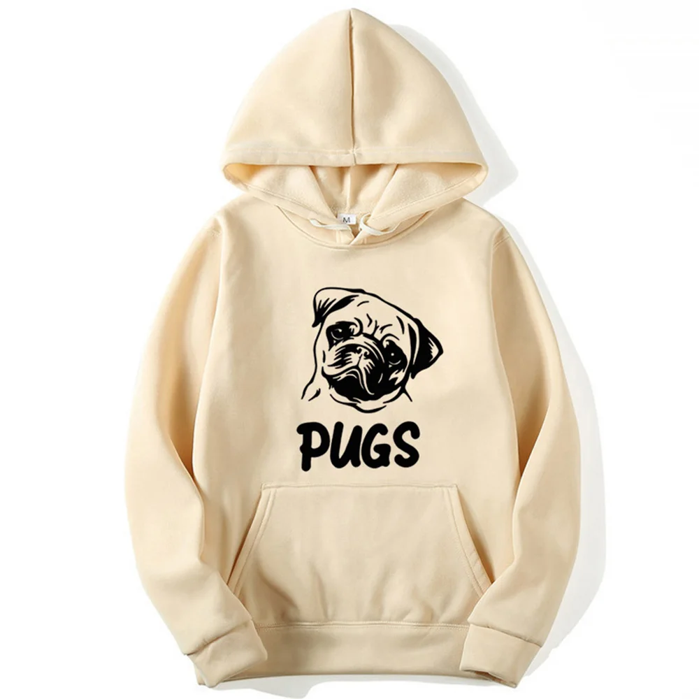 

funny Pug Print Men/Women Cotton Hoodie Casual Oversized Pullover Popular Sweatshirt Fashion Streetwear Trend Unisex Clothing
