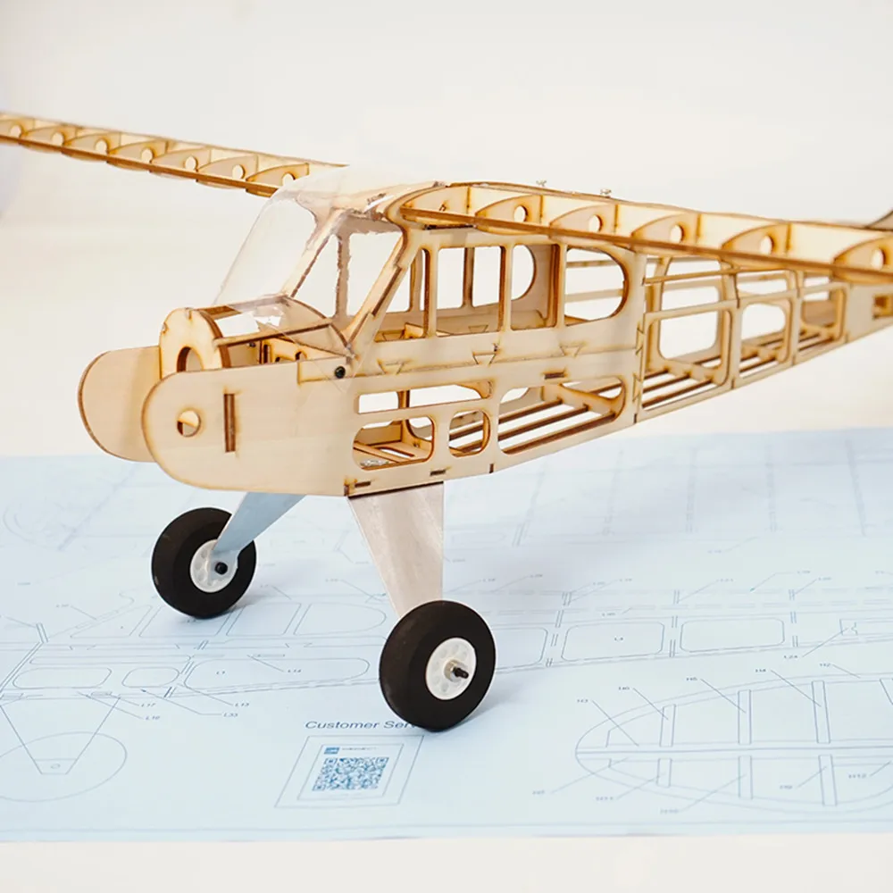Real Hawk RC Самолеты лазерная резка Balsa Дерево DIY комплект Wingspan 1010 мм J3 Рамка Модель