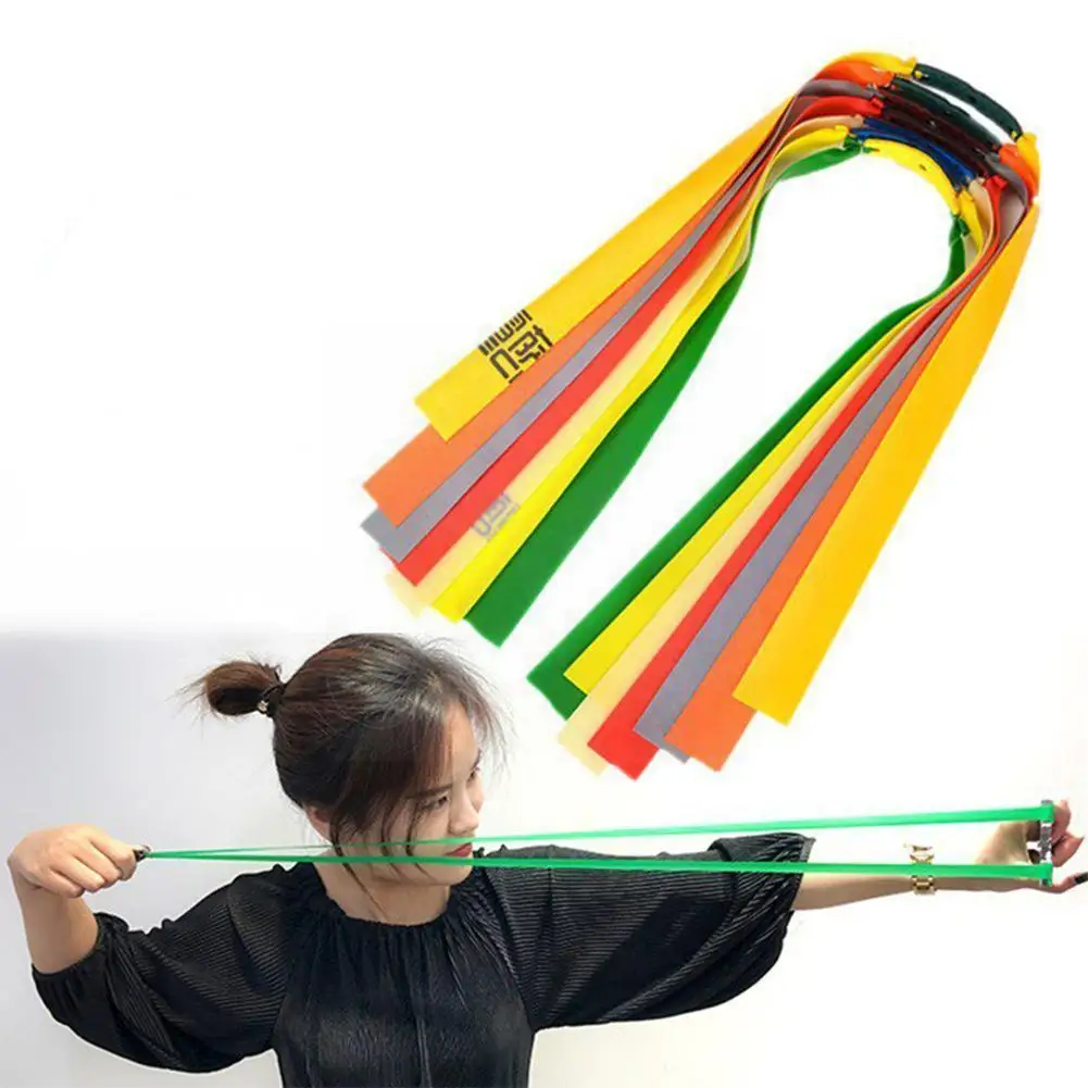 

5pcs Powerful Slingshots Rubber Band Natural Latex Catapult Flat Flatband Elastic Resilient Tube For Slingshot Hunting Y7v3