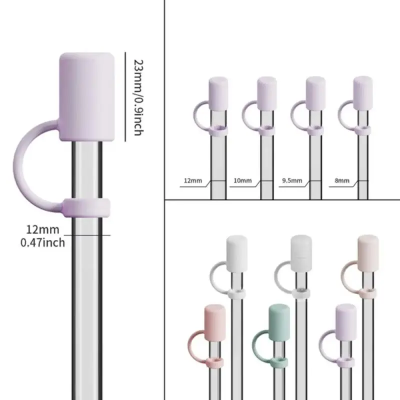 Силиконовые насадки для соломинки брызгозащищенные многоразовые питья крышки