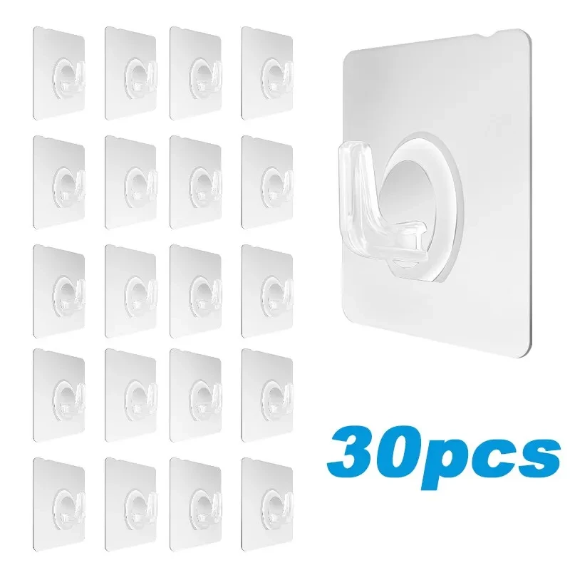 

Прозрачные самоклеящиеся крючки для ключей и полотенец