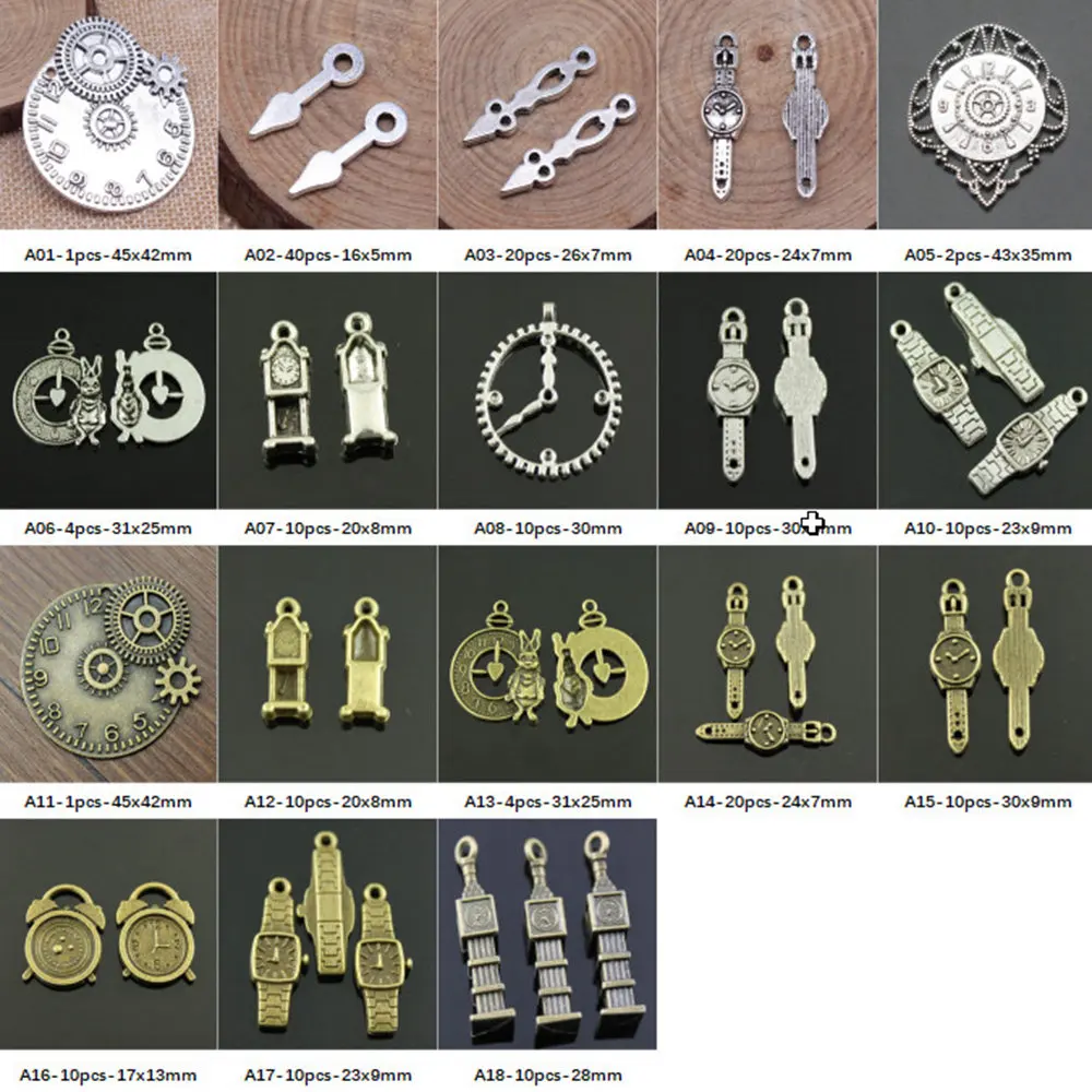 

New Arrival Time Clock Charms For Jewelry Making Gifts For Women