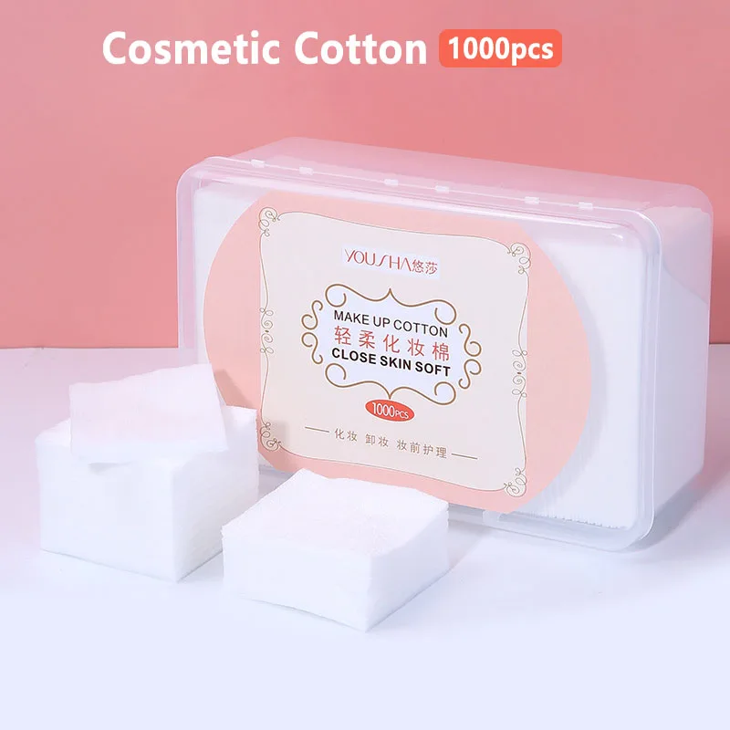 

Косметические хлопковые прокладки, толстые 1000 штук, подкладки для снятия макияжа, подкладки для чистки лица DL