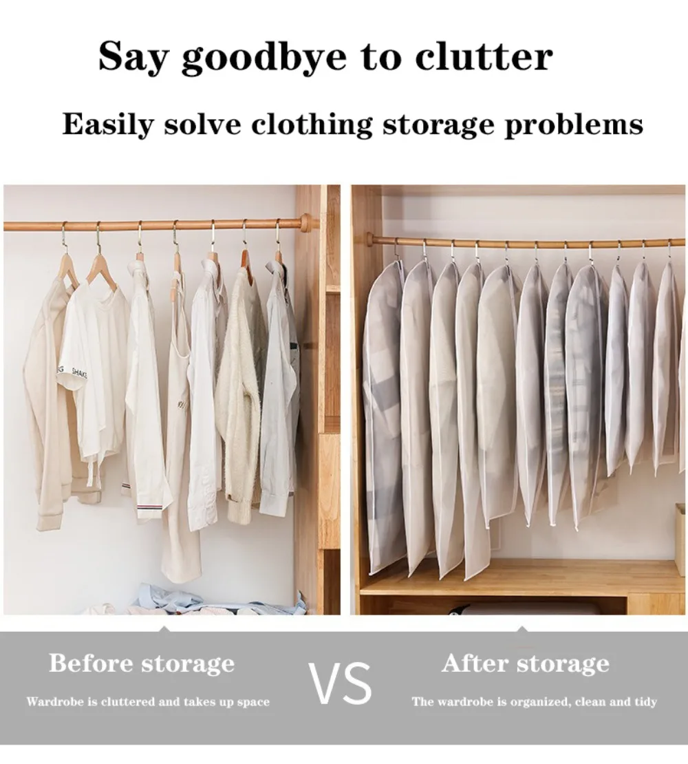 Сумка для хранения одежды подвесной мешок пылезащитный чехол Женский шкаф