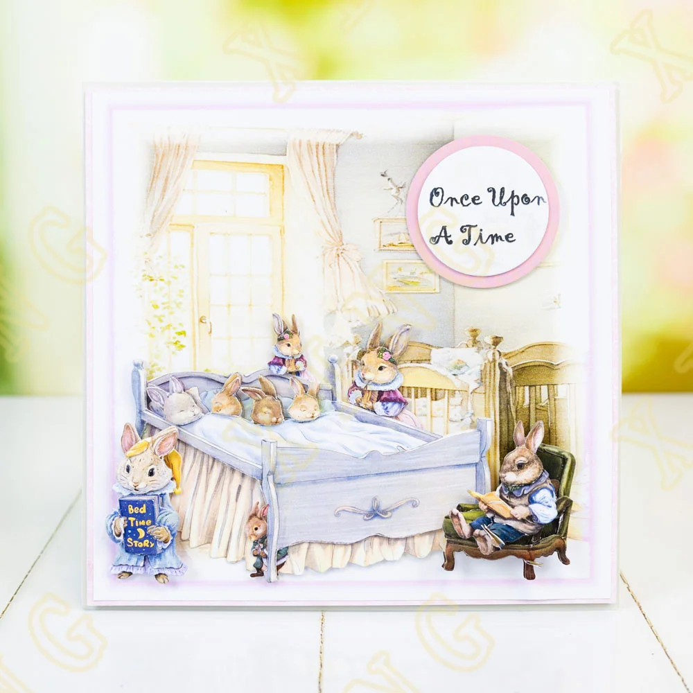 Пасхальный кролик сбор металлических штампов для скрапбукинга тисненая бумага