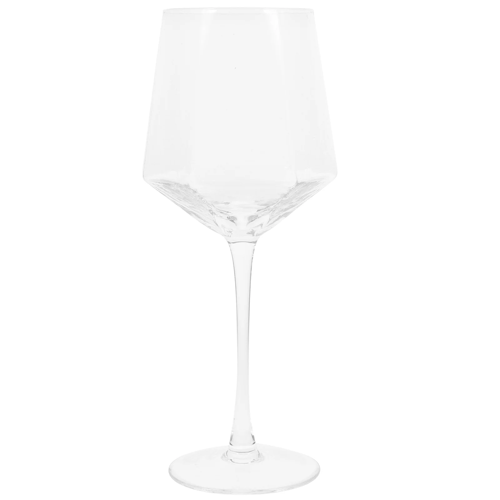 

Standing Hexagon Clear Wineglass Transparent Goblet
