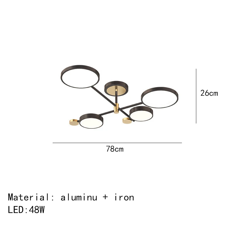 

Потолочные светильники IWP золотого и черного цвета