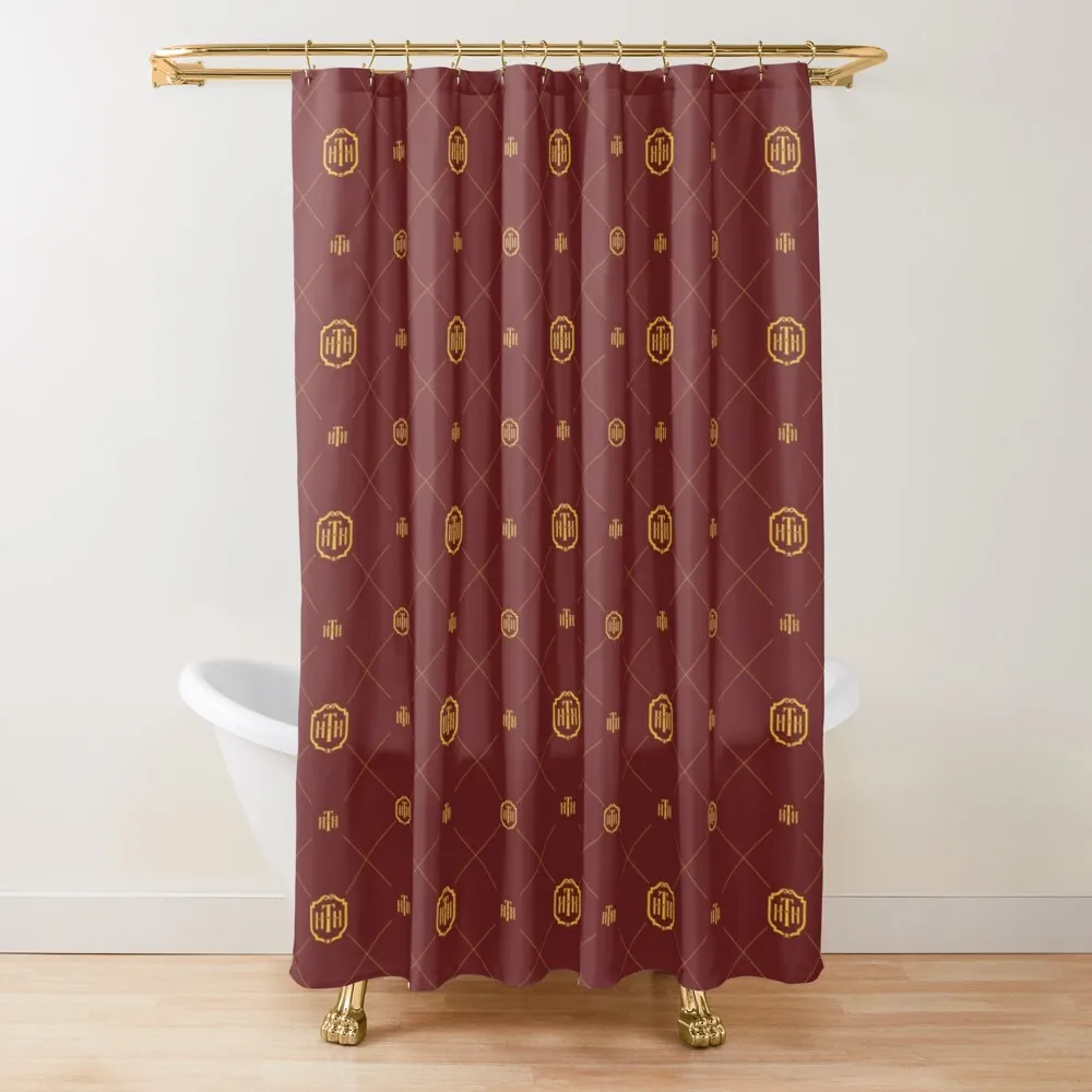 

Hotel Pattern Vintage Opaque Fabric Bathroom Retro Ready-Made Shower Curtains