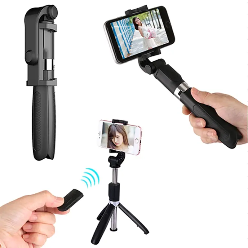 

L01S Bluetooth Selfie Stick with Tripod Plastic Alloy Self Stick Selfiestick Phone Selfie-Stick for Iphone Huawei Smartphone