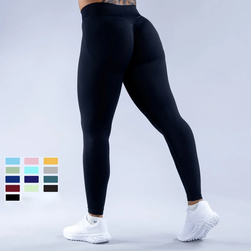 Бесшовные леггинсы с высокой талией для занятий йогой