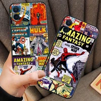 marvel comics logo phone cases for iphone 11 12 pro max 6s 7 8 plus xs max 12 13 mini x xr se 2020 back cover funda soft tpu