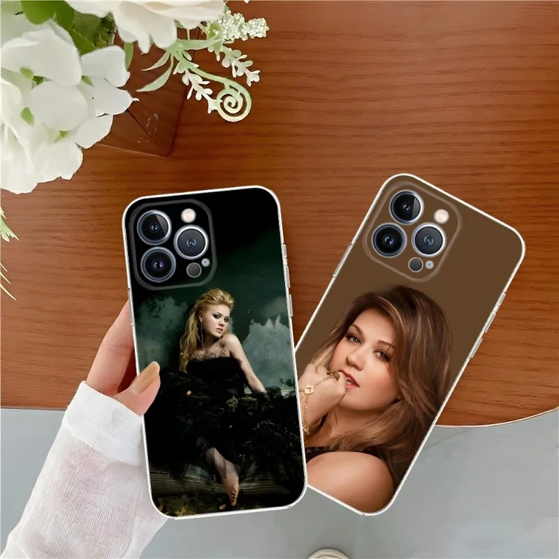 

Kelly Clarkson Phone Case For Iphone 12 Pro Max 13 Mini 11 14 X Xs Xr 6 6s 8 7 Plus Luxury Transparent Cover