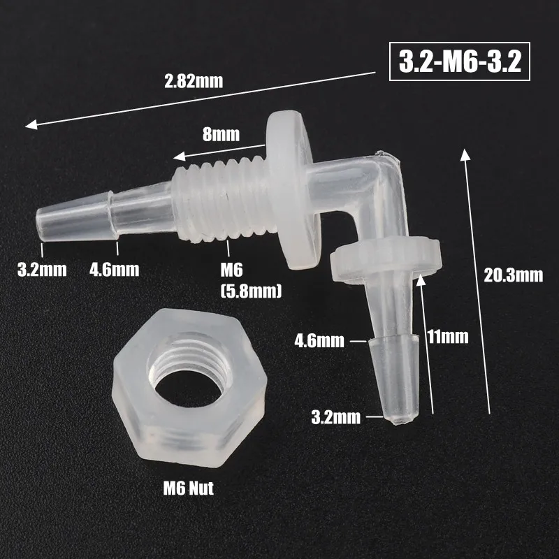 

Коленчатые соединители для шлангов NuoNuoWell M6 ~ 1/2", 5 шт.