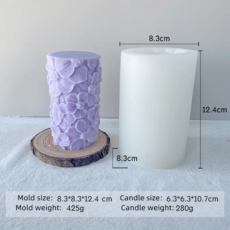 

Антипригарная акриловая Форма для свечей, пластиковая цилиндрическая полосатая модель для изготовления свечей, церковная нить, большие формы, украшение для дома, свадебный подарок