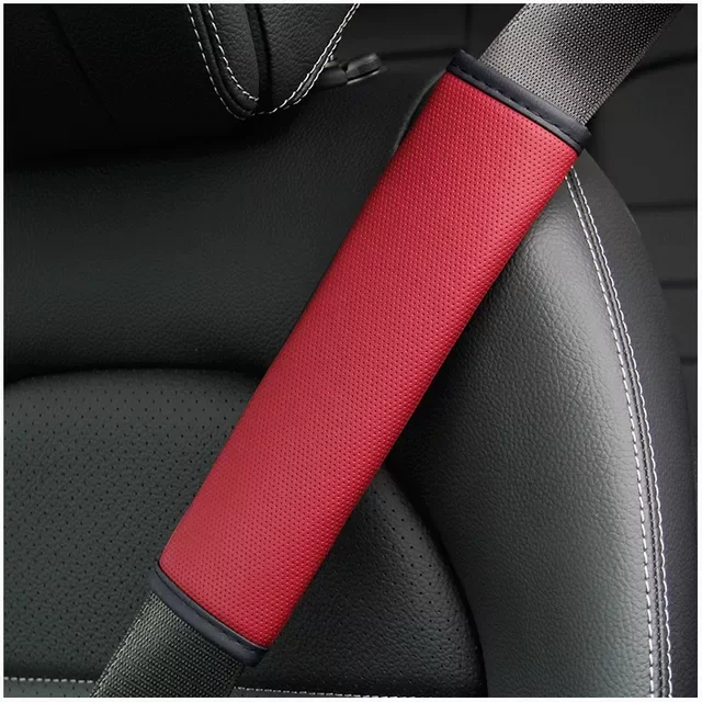 

Car Seat Belt Cover PU Leather Breathable Universal Auto Seat Belt Covers Cushion Protector Safety Belts Shoulder Protection