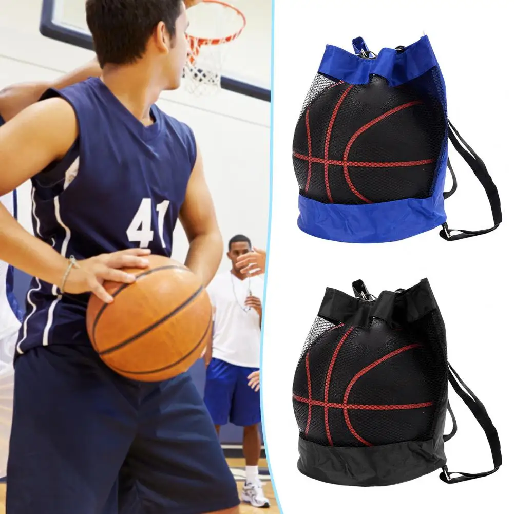 

Durable Space-saving Double-shoulder Design Portable Adjustable Straps Backpack for Gym Volleyball Bag Soccer Bag