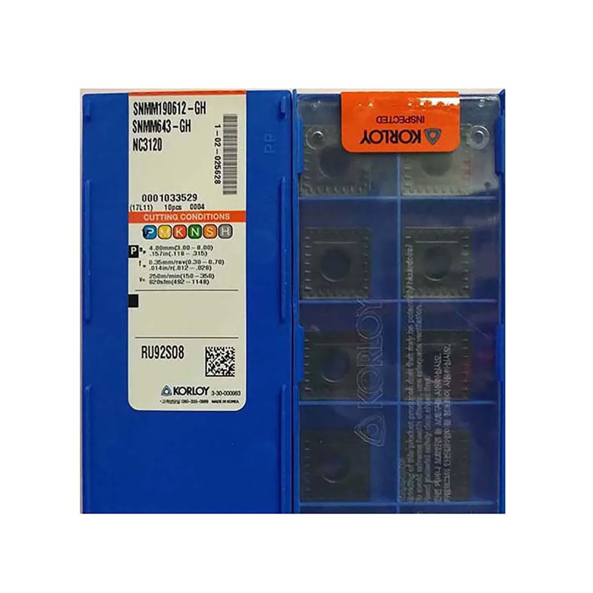 

KORLOY 100% Original SNMM SNMM19 SNMM190612 GH NC3120 Heavy Roughing Carbide Turning Inserts High Quality Turning Tools