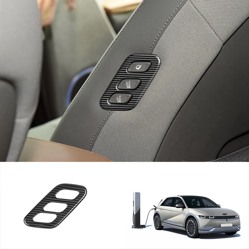 

Car Carbon Fiber the Co-Pilot Side Seat Adjustment Button Switch Frame Cover Trim for Hyundai Aini Krypton 5 IONIQ 2022+