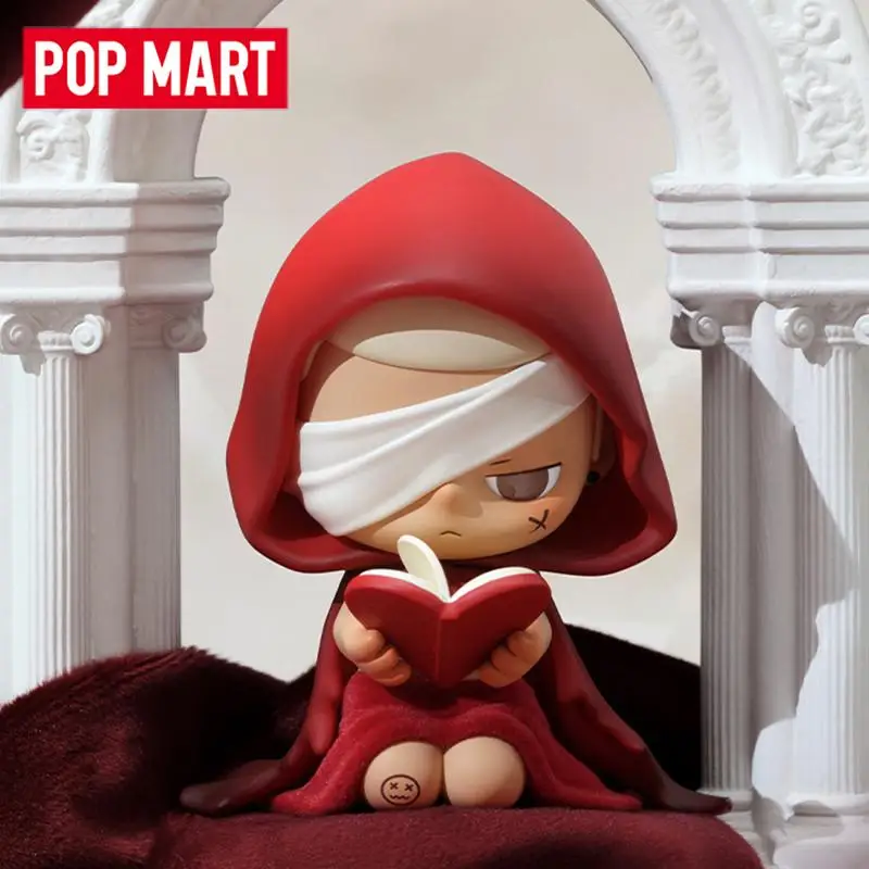 Фото POP MART KUBO Poem Angel's Series Mystery Box Подлинная глухая коробка Guess Toys Сумка Орнамент Фигурки Домашний декор Настольные куклы Модель №1