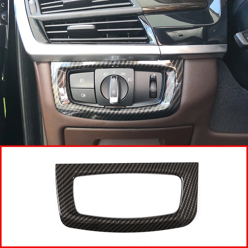 

Углеродное волокно для BMW X5 f15 2014-2018 ABS хромированный переключатель фар лампы декоративная рамка отделка автомобильные аксессуары Y