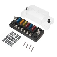 fuse box holder blade fuse block negative official store 12v24v automotive bus car accessories tools truck boat marine rv 6 way