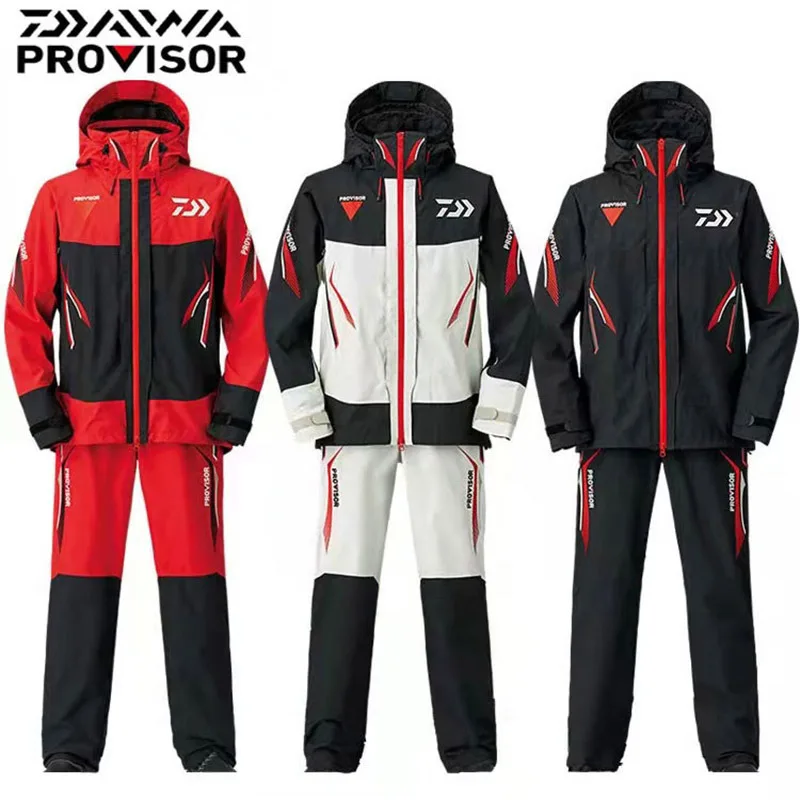 

Daiwa Fishing Suit Men's Winter Outdoor Trekking Waterproof Hooded Jacket Breathable Fishing Overalls Sportswear Suit DR-1508