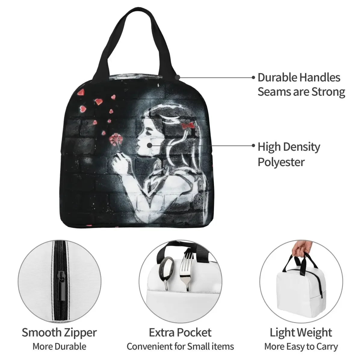 Изолированная сумка для обеда с дизайном Baxter большой контейнер еды