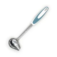 serving pouring long handle stainless steel spout shape porridge non slip cooking kitchen sauce spoon drizzling tools good grip