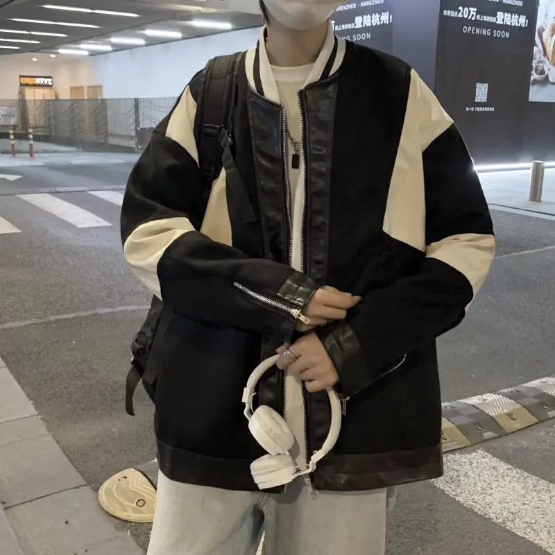 

Американская Ретро бейсбольная одежда, мужское пальто, свободная повседневная функциональная ветровка, трендовая брендовая одежда для пары планктона Shuai