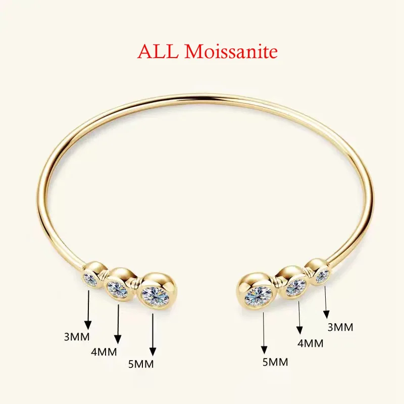 DUHO 1 8 карата полный муассанит браслет 100% стерлинговое серебро S925 с покрытием из