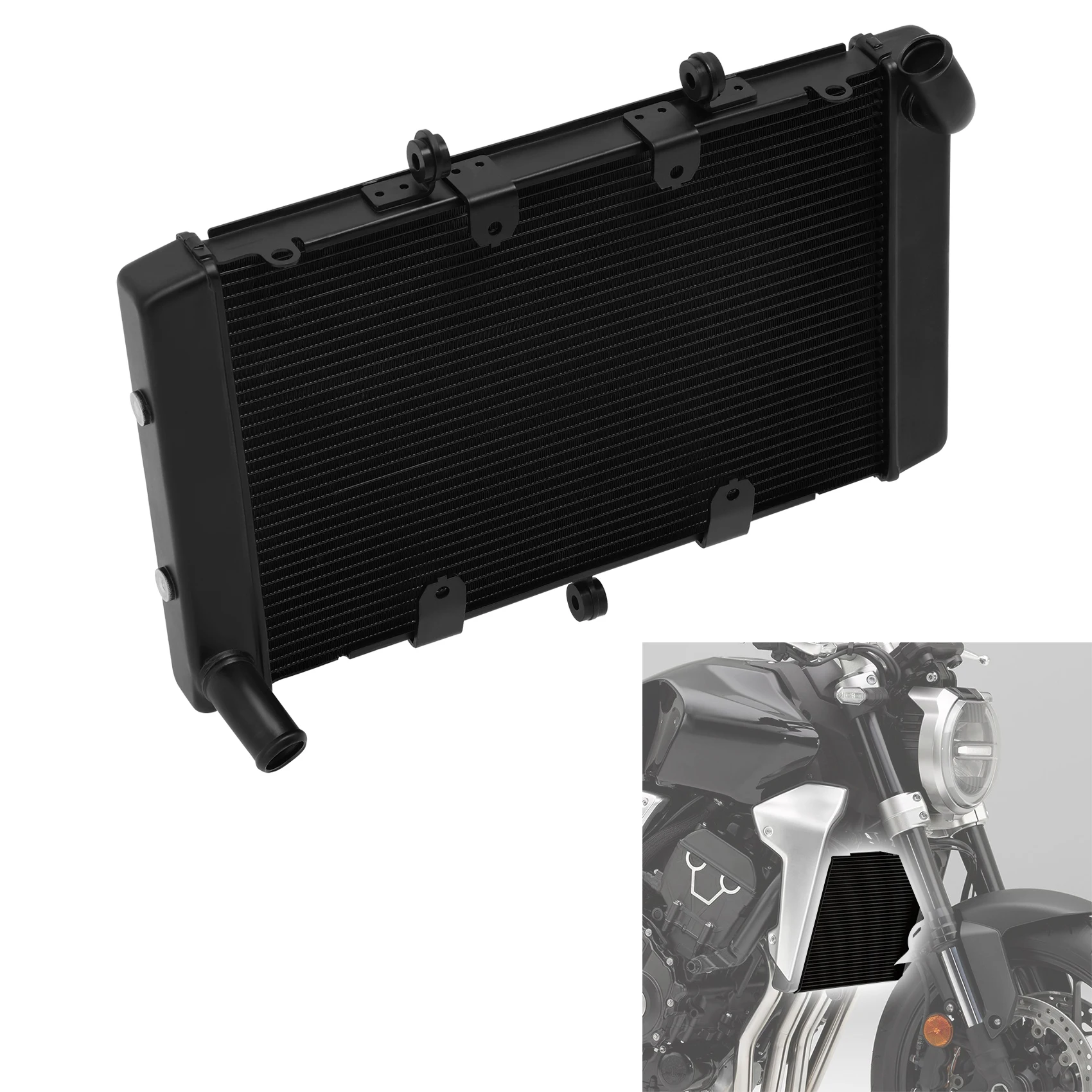 Мотоциклетный черный радиатор охлаждения двигателя для Honda CB1000 2018-2020 2019