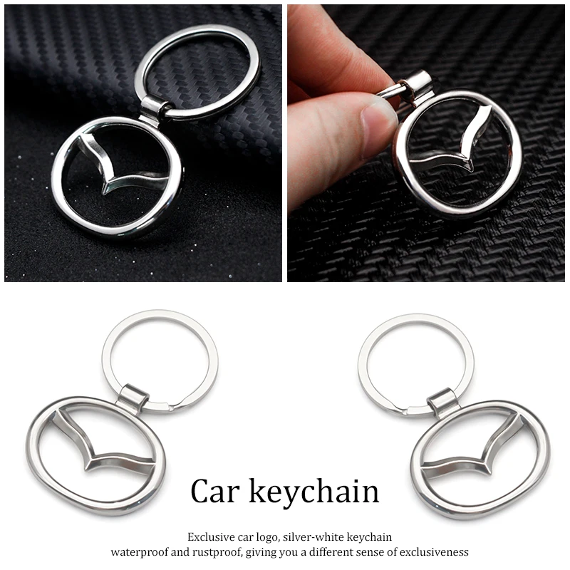 

For Mazda 3 Car Logo 3D Metal Badge Keychain Waterproof Keyrings Auto Styling Gifts Angela Bk CX 5 4 7 30 Atenza 6 Gh Gg Gi MX5