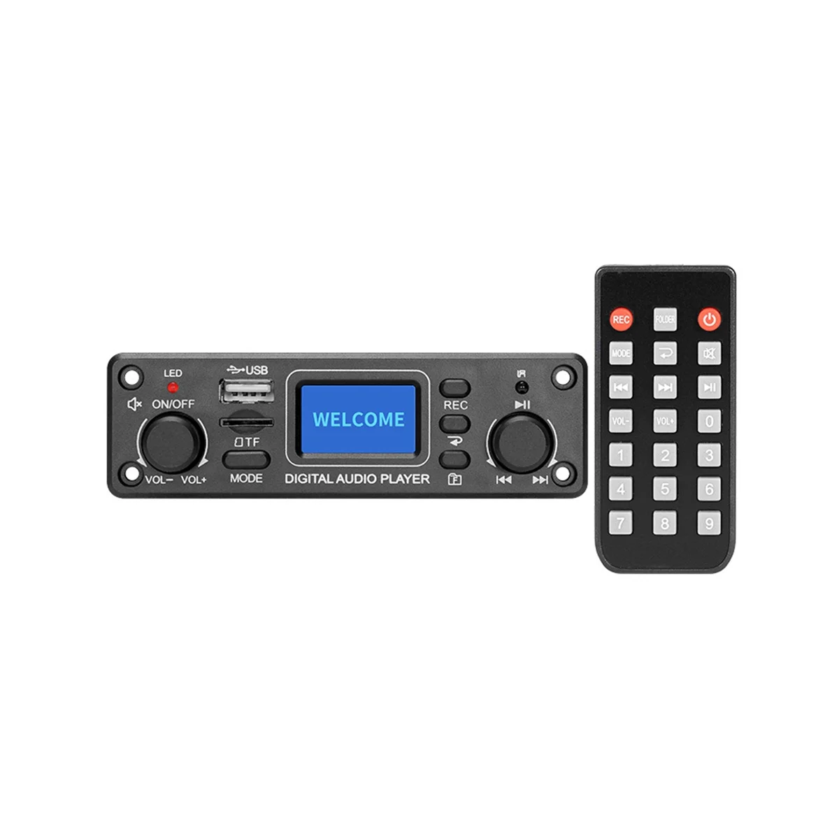 Цифровой аудио плеер Bluetooth MP3-плеер декодер плата 128x64 точек ЖК USB SD BT FM музыкальный