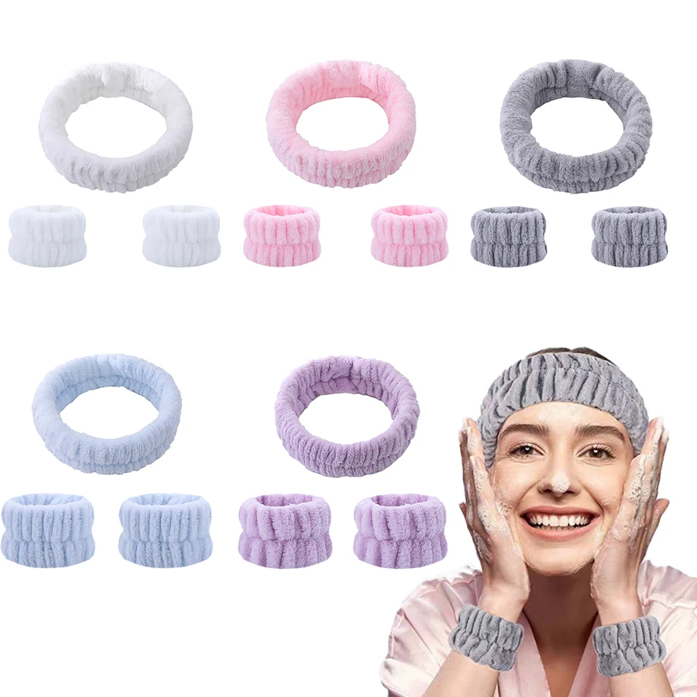 

3 шт./компл. Spa повязка на запястье из микрофибры повязка на запястье повязка для мытья лица впитывающая повязка на запястье предотвращает по...