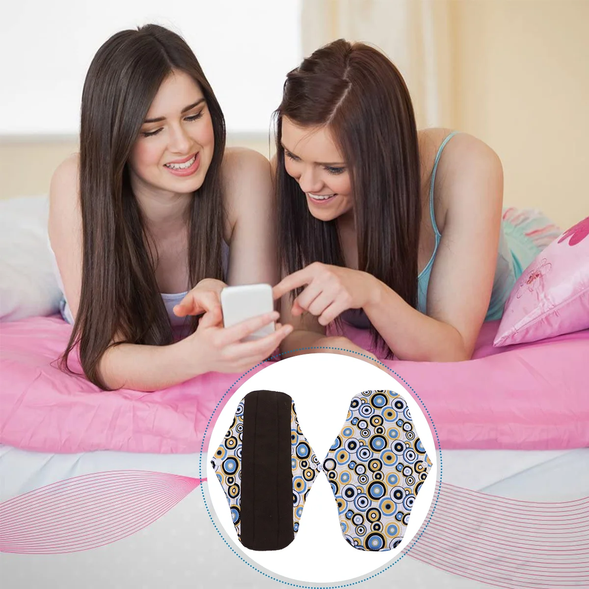 

Reusable Sanitary Cloth Bamboo Charcoal Washable Napkin Leak-proof Breathable Aunt Towel Women's Menstrual Period Pad