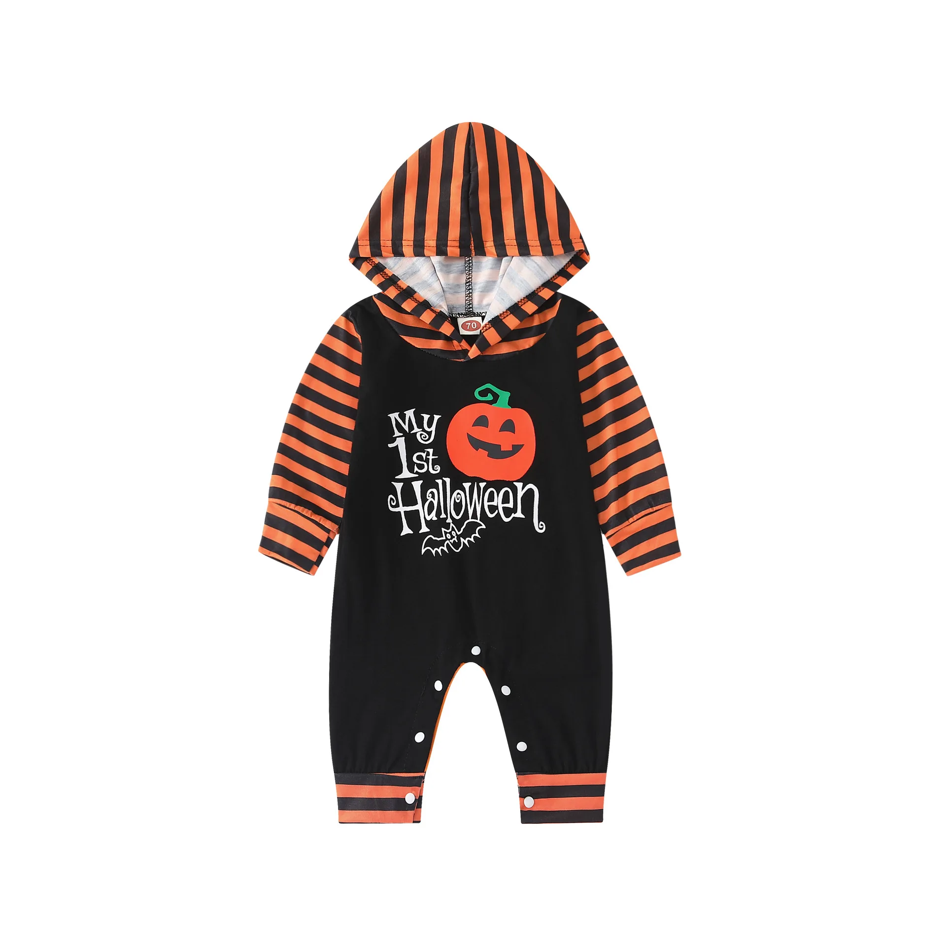 Детский фотокомбинезон с длинными рукавами и капюшоном в виде тыквы