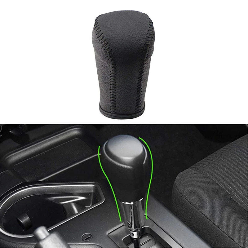 

Leather Gear Shift Knob Cover for Toyota Corolla Rav4 Rav 4 2014-2019 Automatic Hand-Stitched DIY Gear Shift Collars