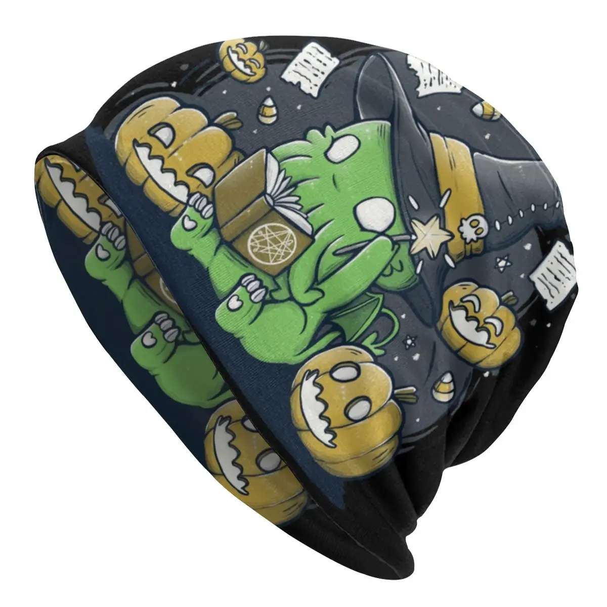 

Забавная шапочка на Хэллоуин Cthulhu, вязаные шапки для мужчин и женщин, классные зимние теплые шапочки в стиле Lovecraft Monster, облегающие шапки, шап...