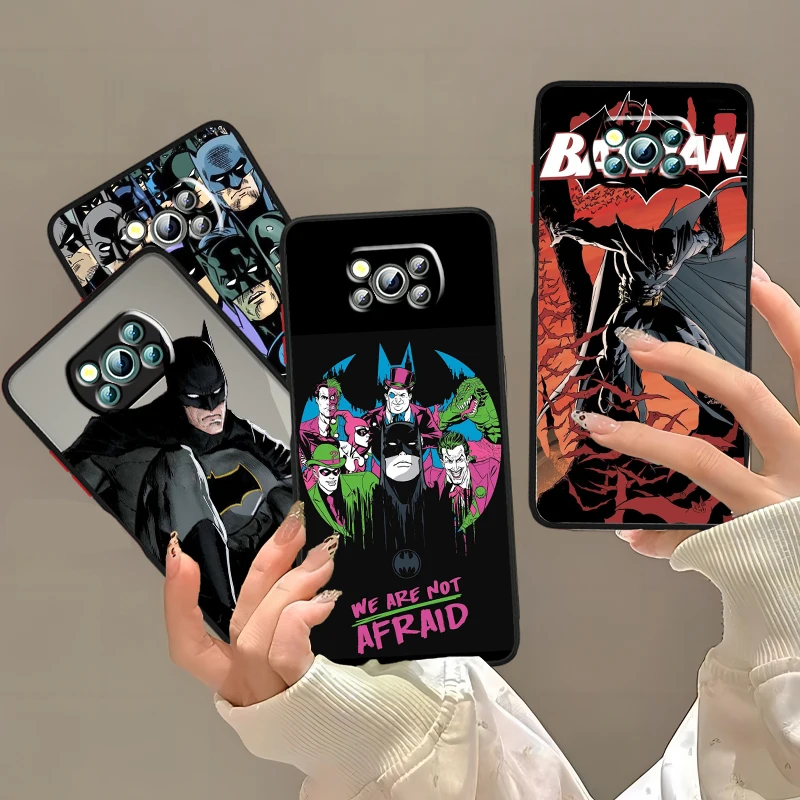 B-Batmans Joker аниме крутой матовый полупрозрачный для Xiaomi Mi Poco X5 X4 X3 M5S M5 M4 M3 F5 F4 F3 GT Pro 5G