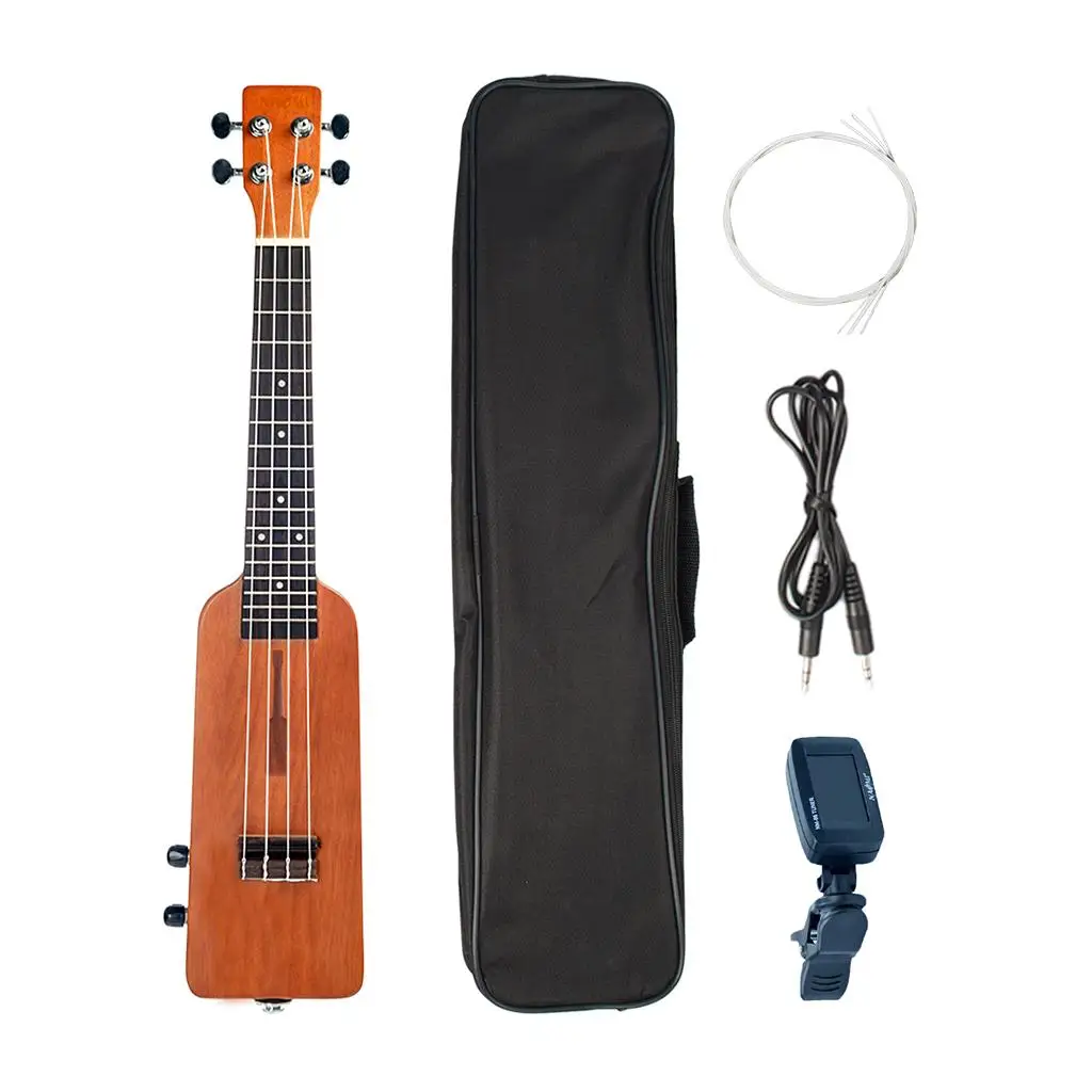 

Электрический Укулеле 23 дюйма в комплекте, в форме бутылки, с тюнером для кабеля Gig Bag