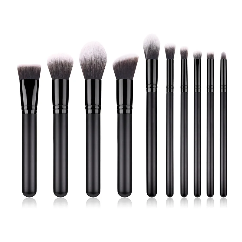 

10Pcs Makeup Brush Premium Synthetic Bristles Powder Foundation Blush Powder Contour Concealers Lip Highlight Eyeshadow Brushes