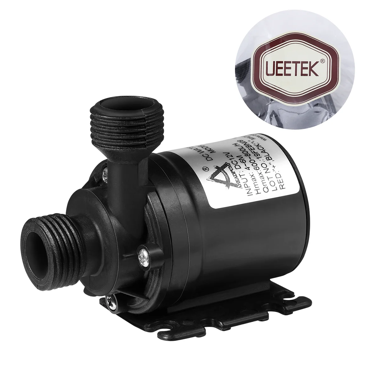 

UEETEK 1 шт. DC 12 В Бесщеточный погружной фотоаккумулятор 800 л/ч 5 м для фонтанов, бассейна, солнечной системы циркуляции воды